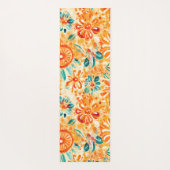 Abstract Patroon Zonnig Sinaasappel Douchegordijn Yogamat (Achterkant)