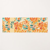 Abstract Patroon Zonnig Sinaasappel Douchegordijn Yogamat (Voorkant (horizontaal))