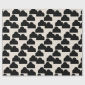 Abstract patroon zwart en crème cadeaupapier (Vlak)