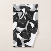 Abstract patroon - zwart en grijs. bad handdoek (Handdoek)