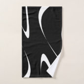 Abstract patroon - zwart-wit. bad handdoek (Handdoek)