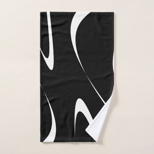 Abstract patroon - zwart-wit. bad handdoek (Handdoek)