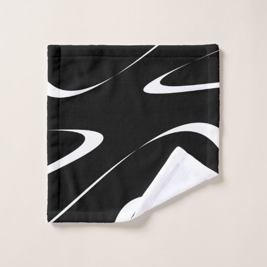Abstract patroon - zwart-wit. bad handdoek (Wasdoekje)
