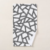 Abstract patroon - zwart-wit bad handdoek (Handdoek)