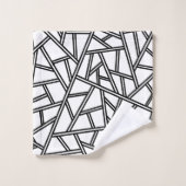 Abstract patroon - zwart-wit bad handdoek (Wasdoekje)