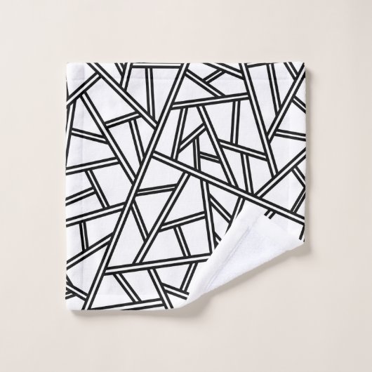 Abstract patroon - zwart-wit bad handdoek (Wasdoekje)