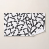 Abstract patroon - zwart-wit bad handdoek (Handdoek)