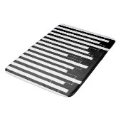 Abstract patroon - zwart-wit badmat (Gekanteld)