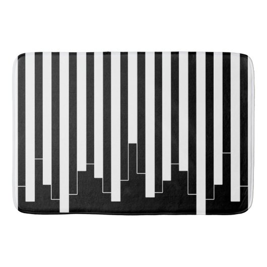 Abstract patroon - zwart-wit badmat (Voorkant)