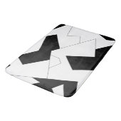 Abstract patroon - zwart-wit badmat (Gekanteld)