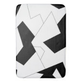 Abstract patroon - zwart-wit badmat (Voorkant Verticaal)