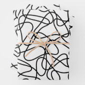 Abstract patroon - zwart-wit inpakpapier vel (In situ)
