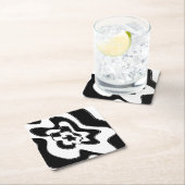 Abstract patroon - zwart-wit kartonnen onderzetters (Insitu)