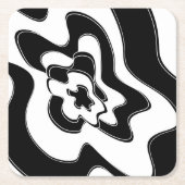 Abstract patroon - zwart-wit kartonnen onderzetters (Voorkant)