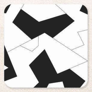 Abstract patroon - zwart-wit kartonnen onderzetters
