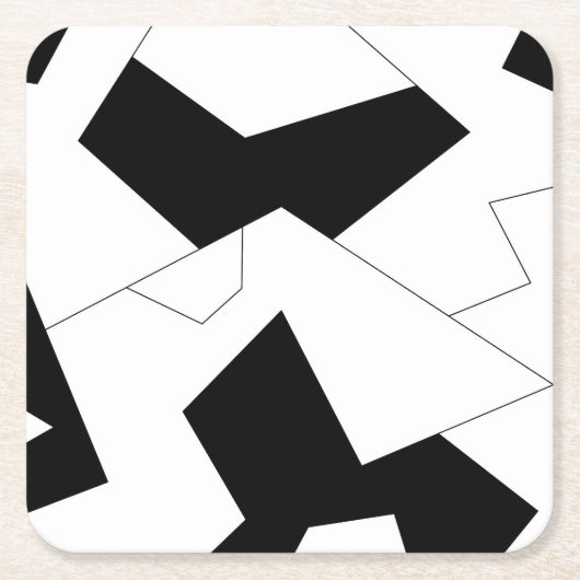 Abstract patroon - zwart-wit kartonnen onderzetters (Voorkant)