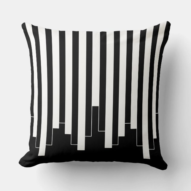 Abstract patroon - zwart-wit kussen (Voorkant)