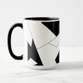 Abstract patroon - zwart-wit mok (Links)