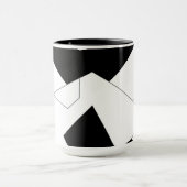 Abstract patroon - zwart-wit mok (Midden)