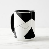 Abstract patroon - zwart-wit mok (Voorkant links)