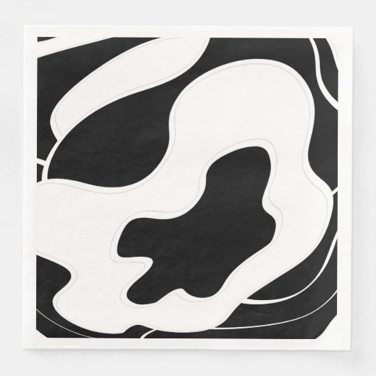 Abstract patroon - zwart-wit servet (Voorkant)