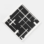 Abstract patroon - zwart-wit servet (Hoek)