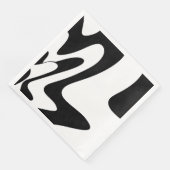 Abstract patroon - zwart-wit servet (Hoek)