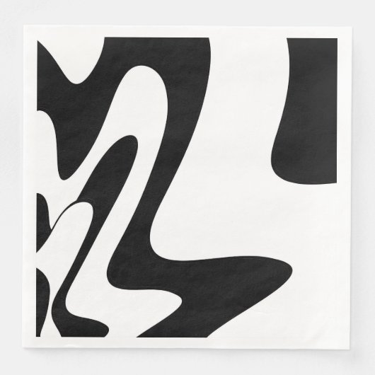 Abstract patroon - zwart-wit servet (Voorkant)
