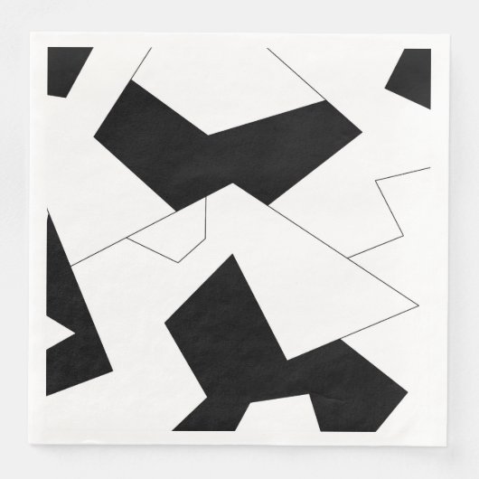 Abstract patroon - zwart-wit servet (Voorkant)