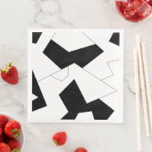 Abstract patroon - zwart-wit servet (Insitu)