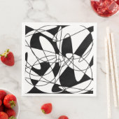 Abstract patroon - zwart-wit servet (Insitu)