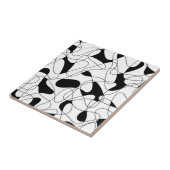 Abstract patroon - zwart-wit. tegeltje (Zijkant)