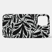Abstract patroon zwarte en witte bladeren Case-Mate iPhone case (Achterkant (horizontaal))