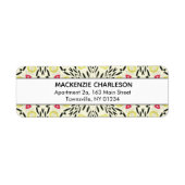 Abstract patroonadres groene Waterverf Etiket (Voorkant)