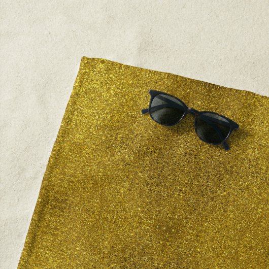 Abstract patroonbalkpad van Chic Gold Glitter Strandlaken (In situ)