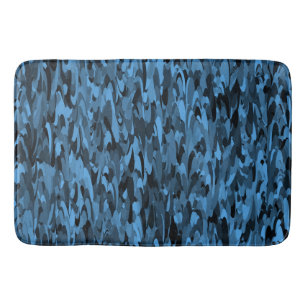 Abstract patroonblauw zwart badmat