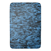Abstract patroonblauw zwart badmat (Voorkant Verticaal)