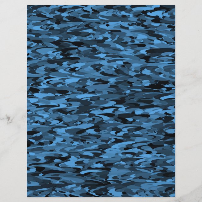Abstract patroonblauw zwart briefhoofd (Voorkant)