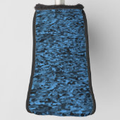 Abstract patroonblauw zwart golfheadcover (Draai 90)