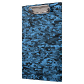 Abstract patroonblauw zwart klembord (Links)