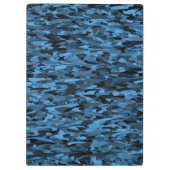 Abstract patroonblauw zwart klembord (Achterkant)