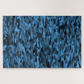 Abstract patroonblauw zwart legpuzzel (Horizontaal)