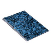 Abstract patroonblauw zwart notitieboek (Rechterzijde)