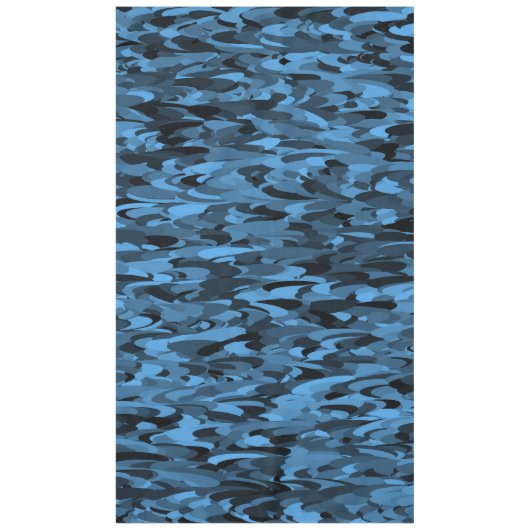 Abstract patroonblauw zwart tafelkleed (Voorkant)
