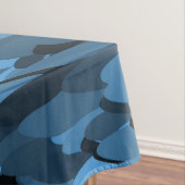 Abstract patroonblauw zwart tafelkleed (Voorbeeld)