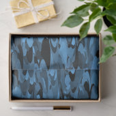 Abstract patroonblauw zwart tissuepapier (Geschenk)