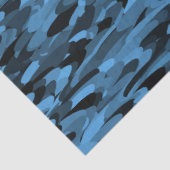 Abstract patroonblauw zwart tissuepapier (Detail)