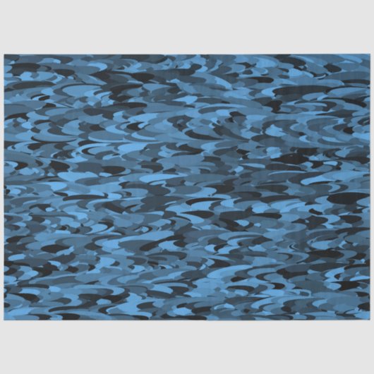 Abstract patroonblauw zwart tissuepapier (Voorkant)