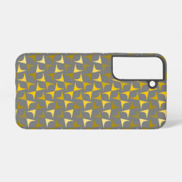 Abstract patroongeel en grijs samsung galaxy hoesje