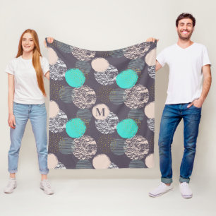 Abstract patroonmonogram aangepast deken